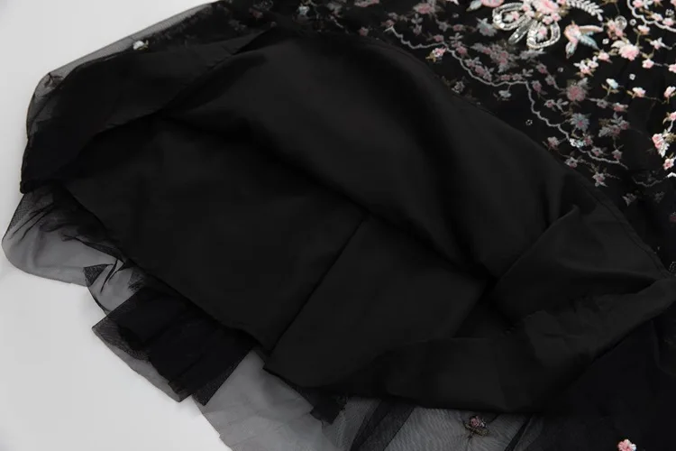 Luxo bordado vestidos de noite feminino verão outono babados crochê rendas baile aniversário maxi vestido flor longo vestidos festa