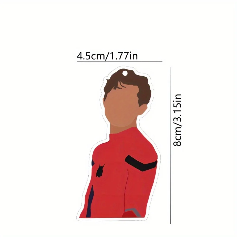 شماعة رائحة السيارة City Web Hero - تصميم بدلة باللون الأحمر والأسود، معلقة بفتحة مرآة، عطر يدوم طويلاً #2