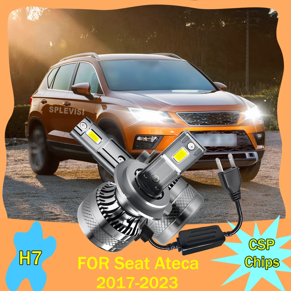 

H7 Waterproof Aluminum Car Headlamp Headlights for Safer Long Trips 6000K CSP For Seat Ateca 2017 2018 2019 2020 2021 2022 2023