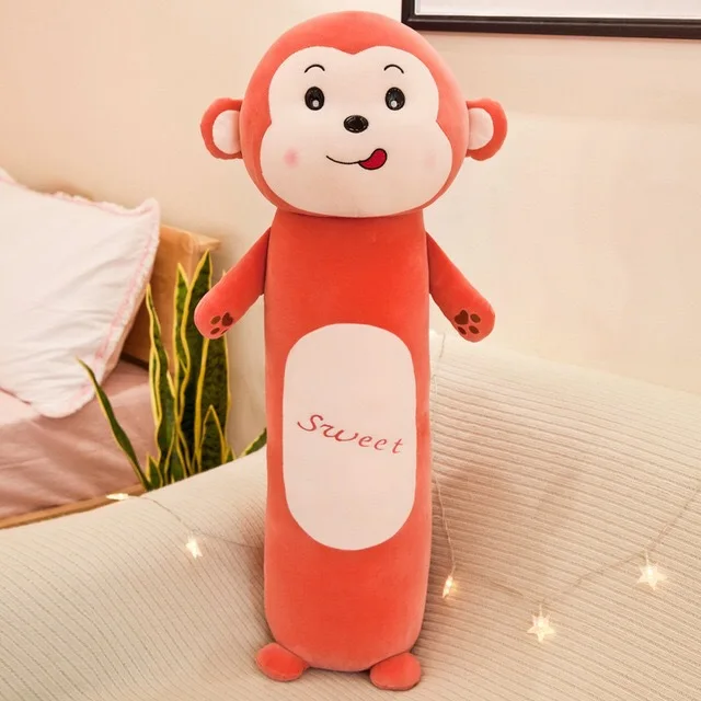 Oreiller cylindrique pour bébé, doux et long, en peluche, créatif, dessin animé, cadeau pour enfant, nouveauté 2024