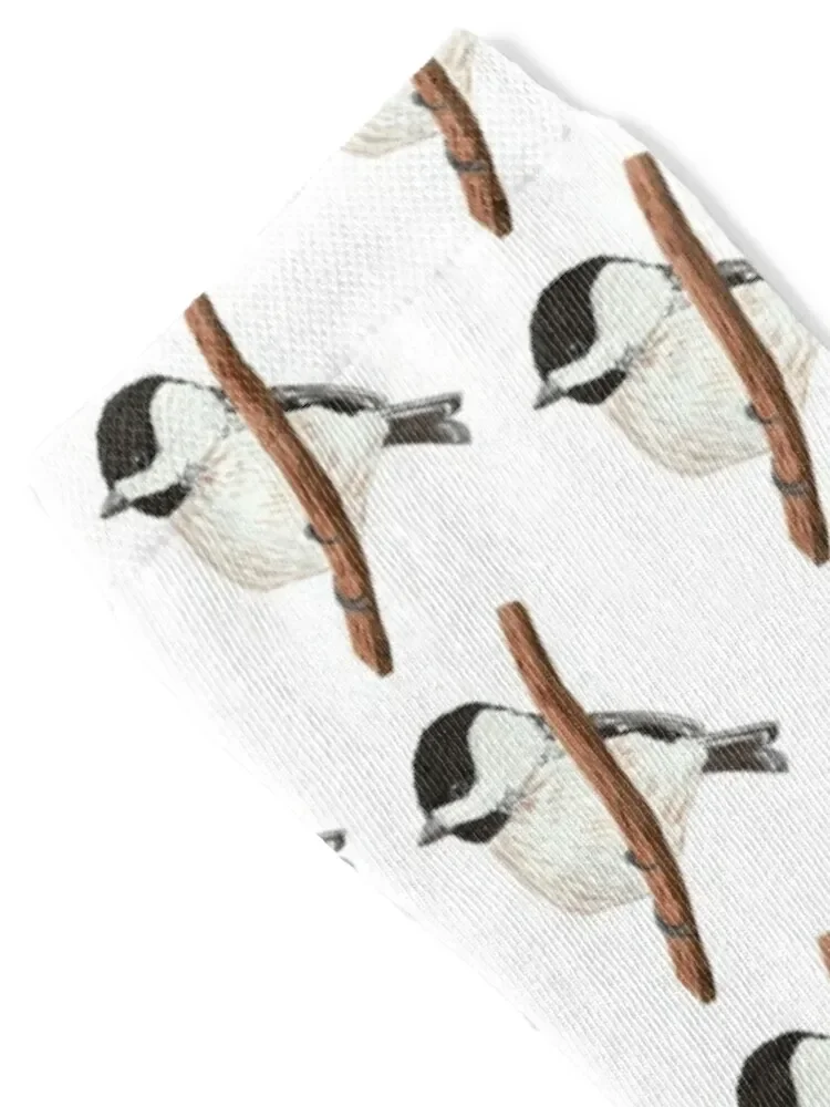 Black-capped Chickadee Socks hip hop loose Woman Socks Men's