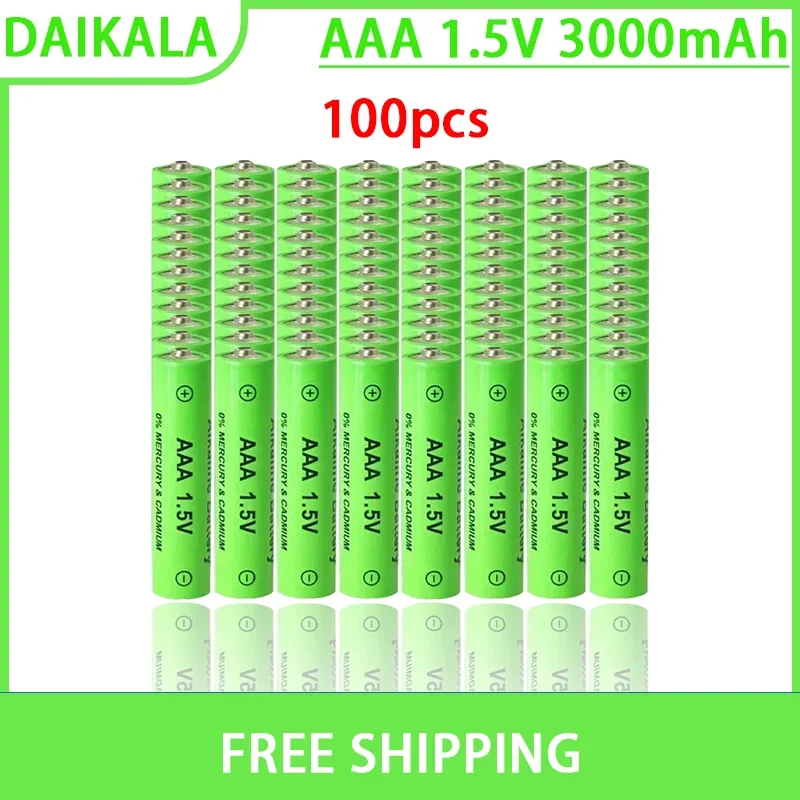 AAA1.5V 3000mAh بطارية قلوية ليثيوم أيون 1.5 فولت AAA بطارية قابلة للشحن للساعات الفئران أجهزة الكمبيوتر اللعب لذلك شحن مجاني