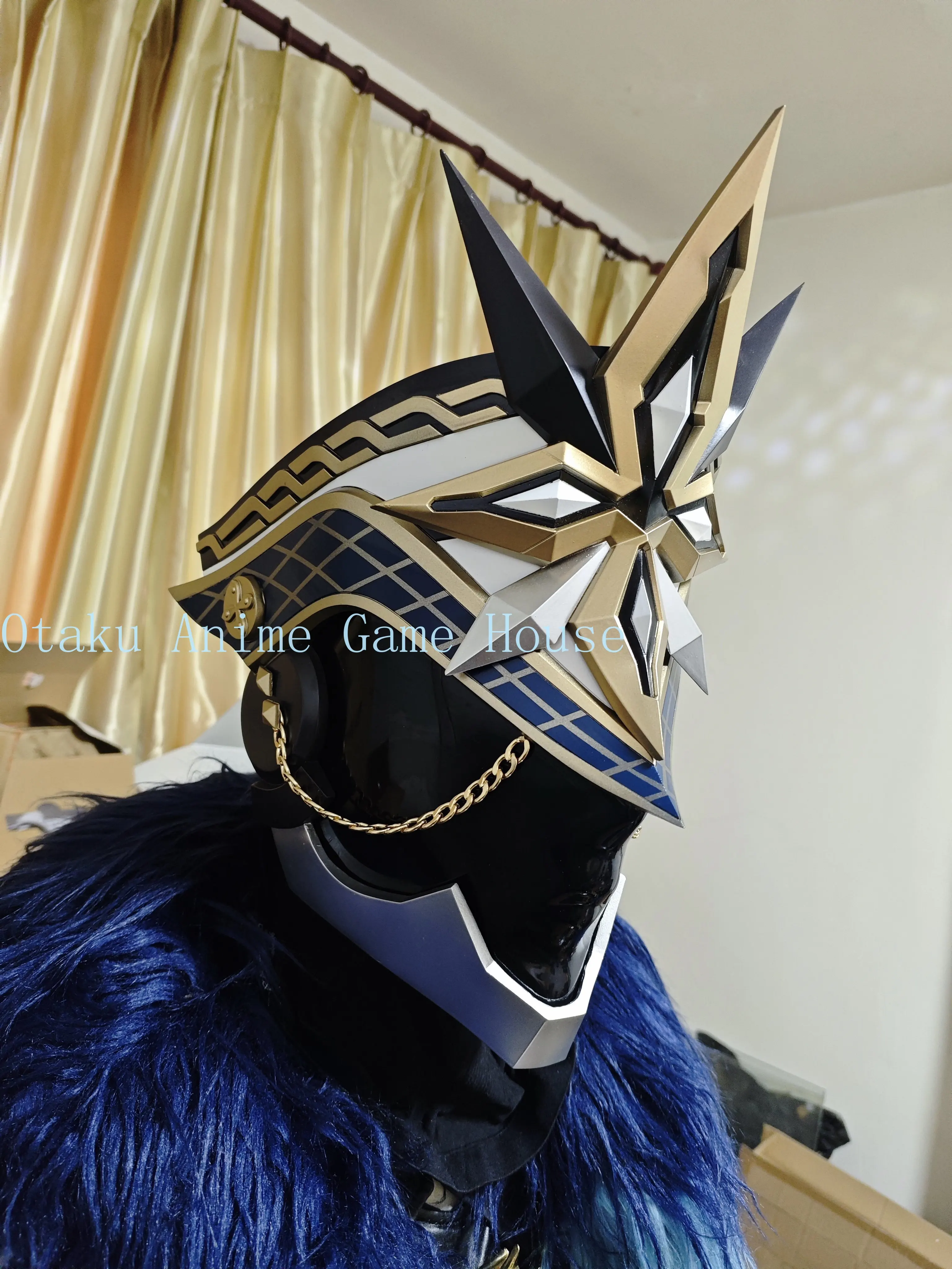 Genshin Impact Il Capitano Thrain Cosplay Accessories head Mask Comic Con Prop Gift Unisex Halloween Party Role Play Props