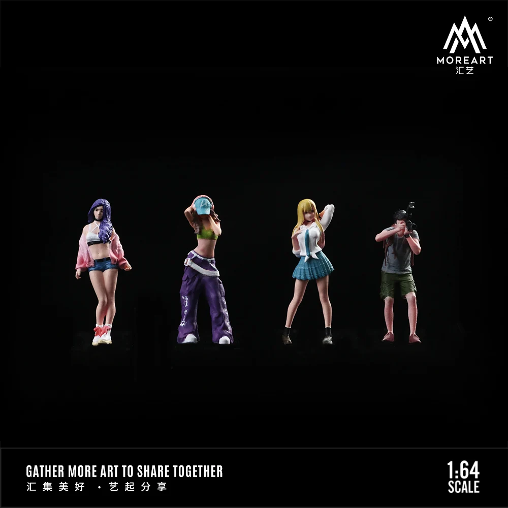 More Art 1:64 Action Figure Set,Street Shot Beauty Doll Set Decoration Figure Model For Display & Collection & Gift