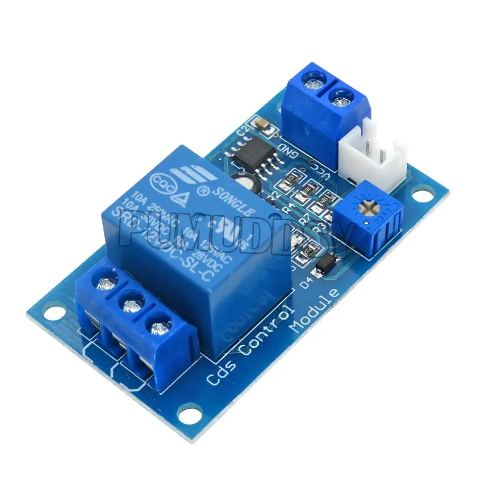 DC 5V 12V XH-M131 Light Control Switch Photoresistor Relay Module Detection Sensor 10A Brightness Automatic Control Module