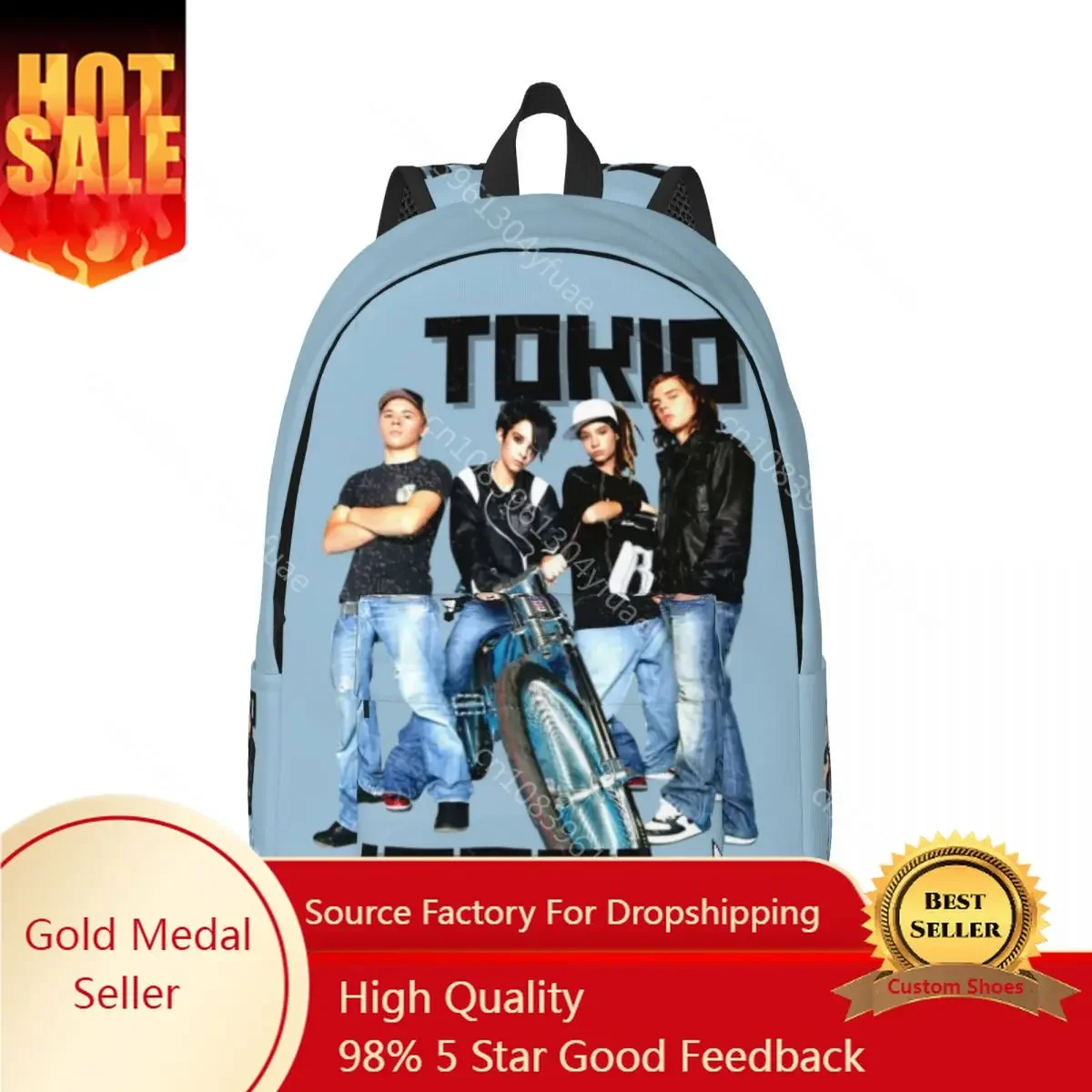 Tokio Hotel Backpack Fashion BillKaulitz Rock Outdoor Backpacks Boy High Quality Soft High School Bags Fun Rucksack