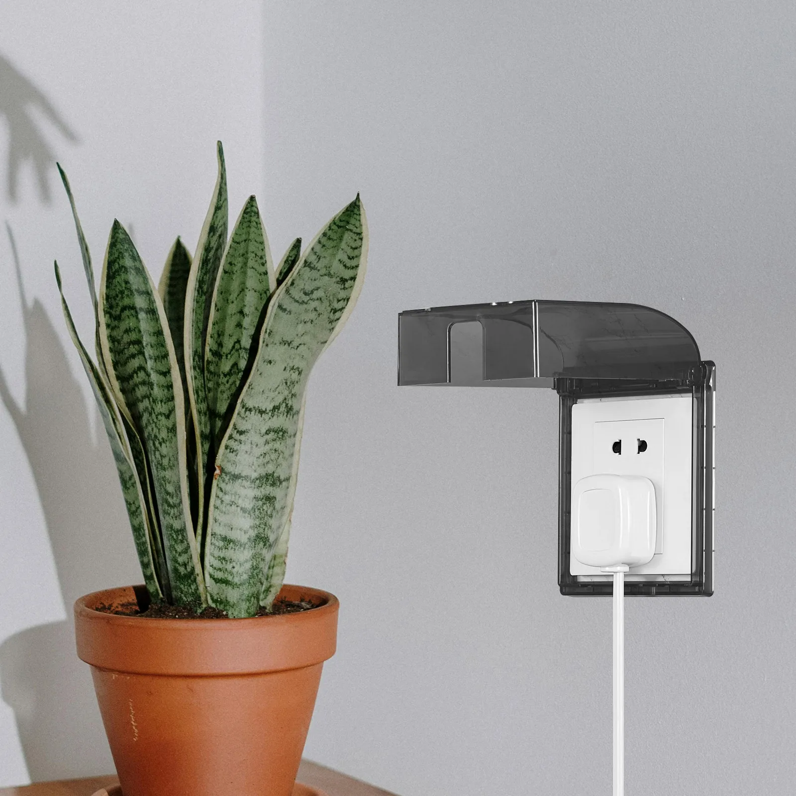 

Waterproof Outlet Box Push Start Button Flip Weatherproof Electrical Socket Guard Durable Plastic Humid Area