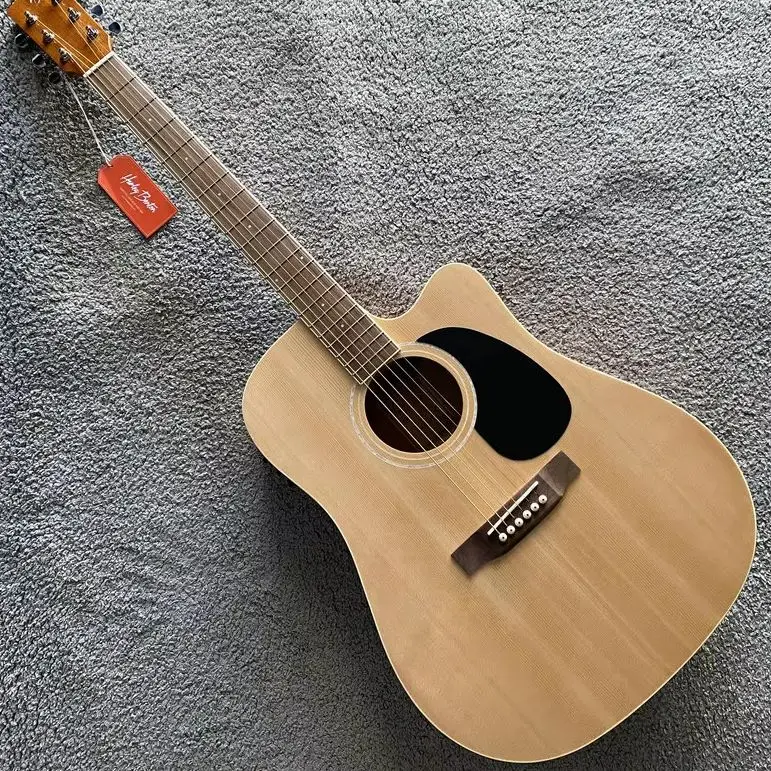 

HB CLD-60SCE 41-дюймовая акустическая и электрическая гитара, активные звукосниматели с верхом из цельной ели, вырез, готов к отправке быстрый