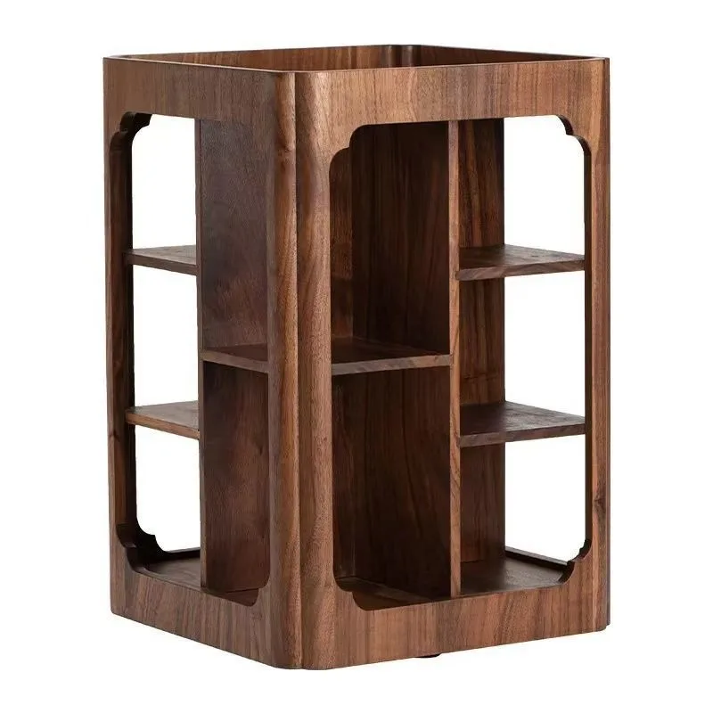 

North American Black Walnut Solid Wood Mortise and Tenon Structure, Medieval Wabi-sabi Style Rotating Teapot Multi-functional