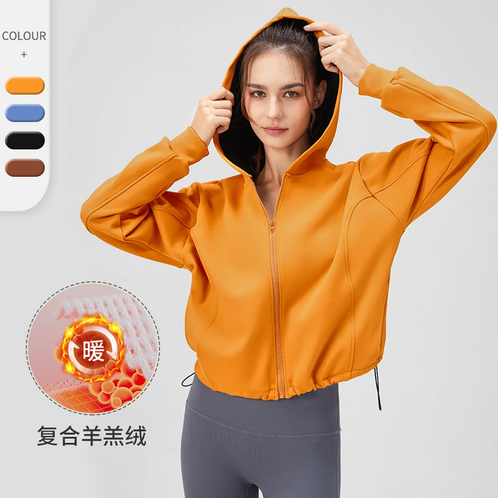 

Autumn Winter Women Clothing Gym Hoodie Jacket Sport Top Fitness Running Coat Outdoor Hiking Tracksuit Sportswear New Female