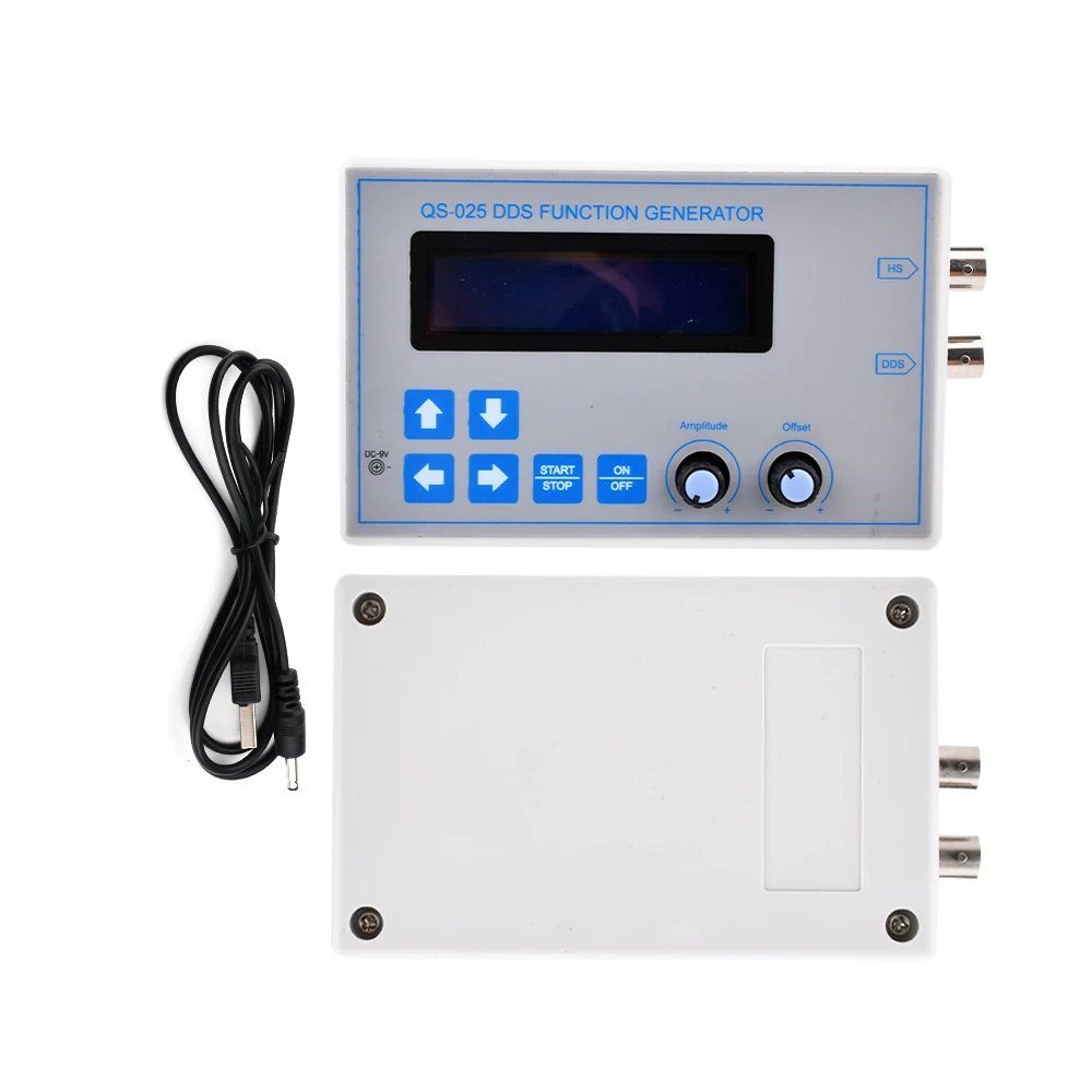 LCD Display DDS Function Signal Generator Frequency 1HZ-65534HZ DC9V Signal Generator Sine Triangle Square Wave with Power Cable