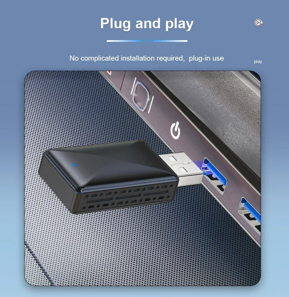 Carplay Auto Spielen Android Auto Wireless Adapter Smart AI Box Auto OEM Wired Android Auto Zu Wireless USB Dongle für Toyota Volvo – Detail 6