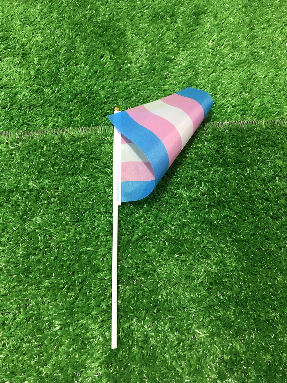 (SKY FLAG) LGBT Hand Flag 14x21cm Polyester LGBT Trans Transgender Pride Hand Flag for Decoration