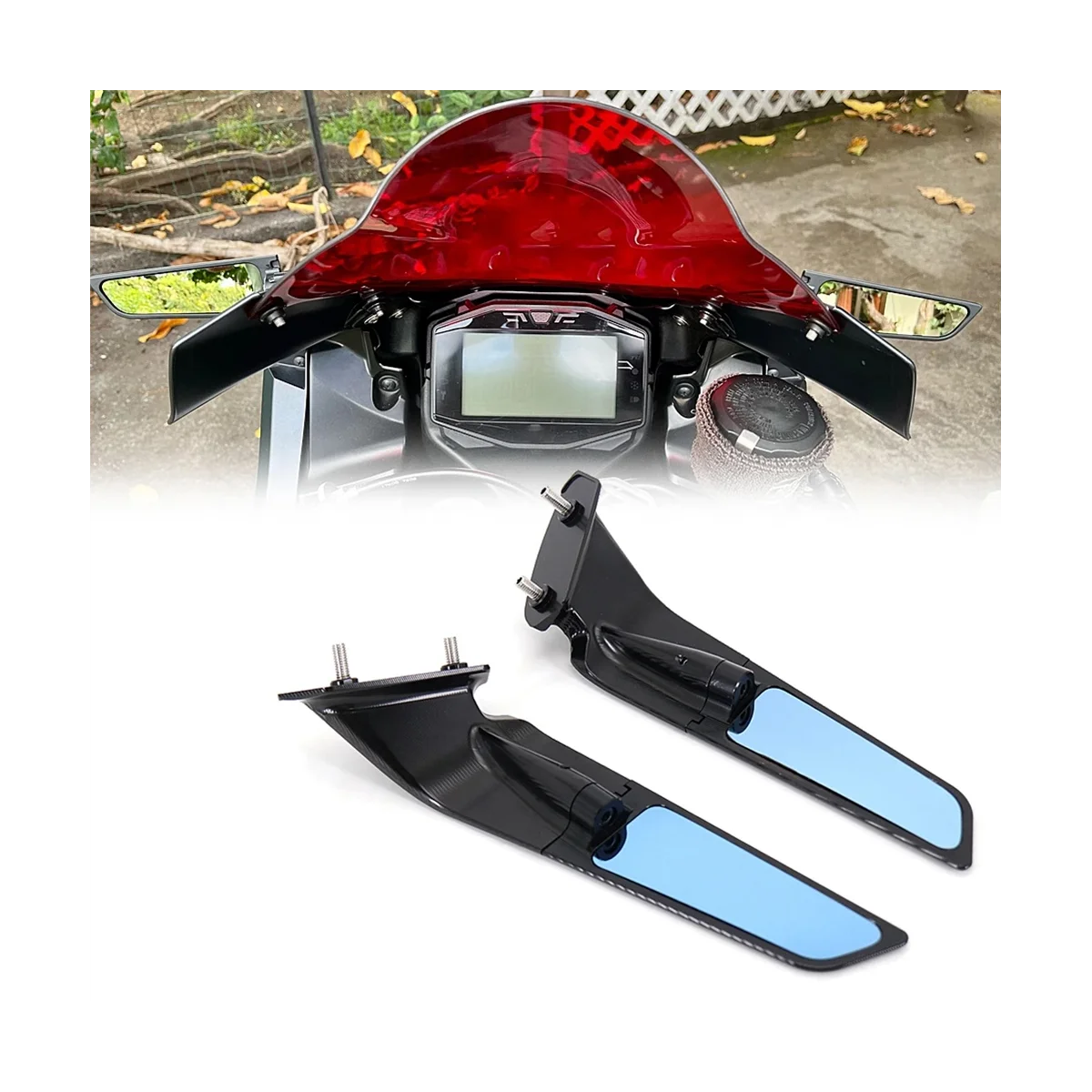 Rearview Mirrors Wind Wing Adjustable Rotating Side Mirror Winglet for Suzuki GSX-R1000 GSXR 1000 GSX-R 1000R Anniversay