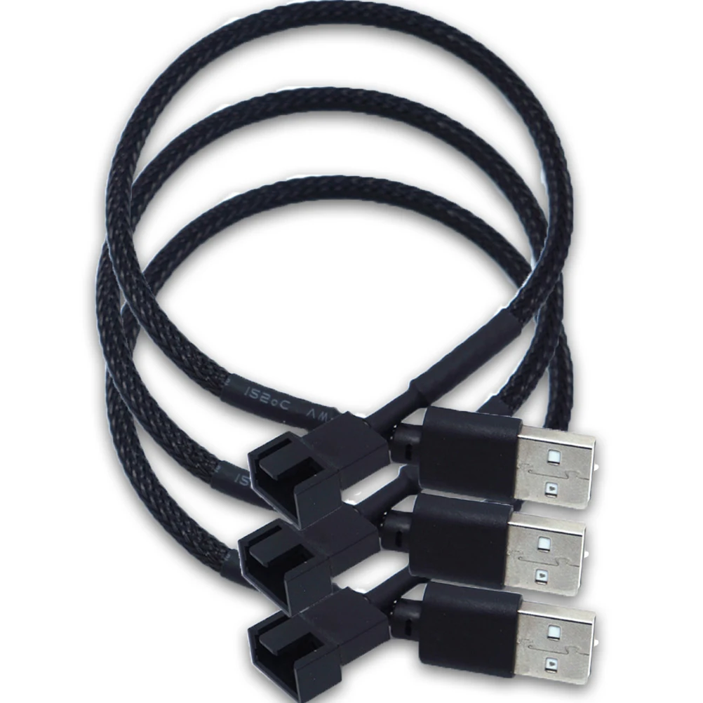 

Computer Case Fan Conversion Cable USB Male to Pin Connector for Line Power Adapter Wire