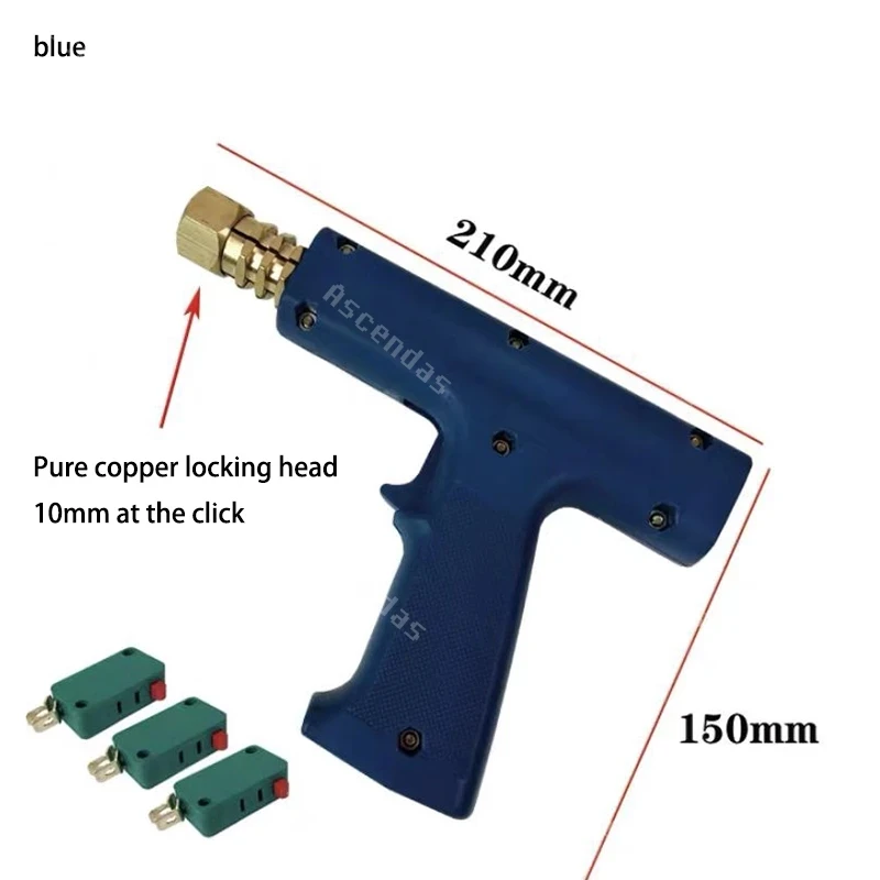 Professional Spot Welding Gun Car Dent Repair Machine Parts Brass Chuck Spotter Studder Welder Pistol with 3 Extra Tri