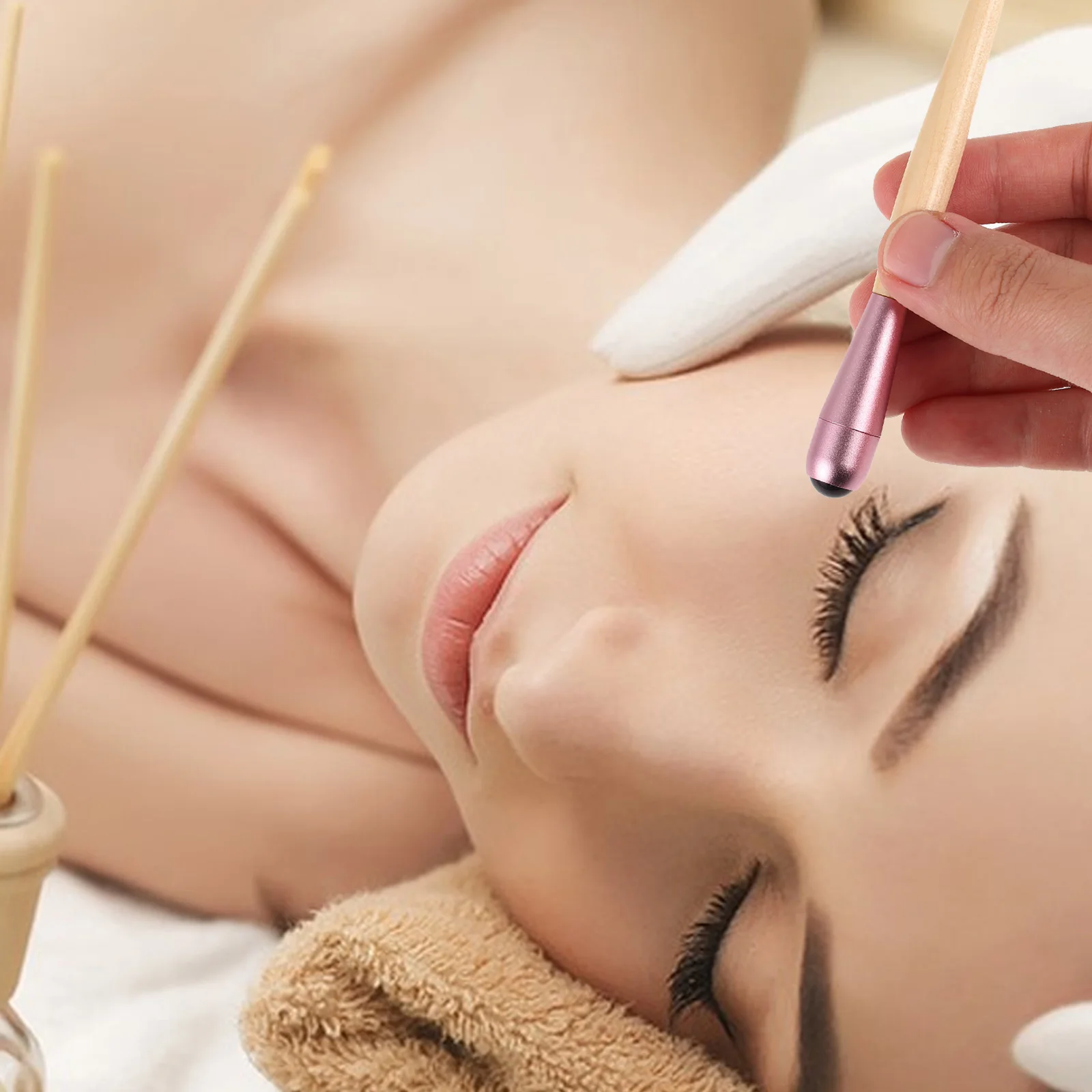 

Jade Massage Roller Pink Cold Eye Tool for Face Beauty Ice Rollers Care Facial Skin Lightweight Durable Small Size Storage Easy