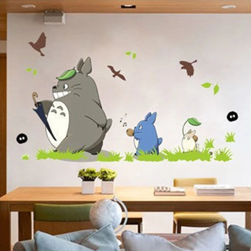 So Funny Cartoon Animal Vinyl Wall Stickers Self Adhesive for Home Decoration Kids Room Girl Bedroom Movie Anime Poster Decals