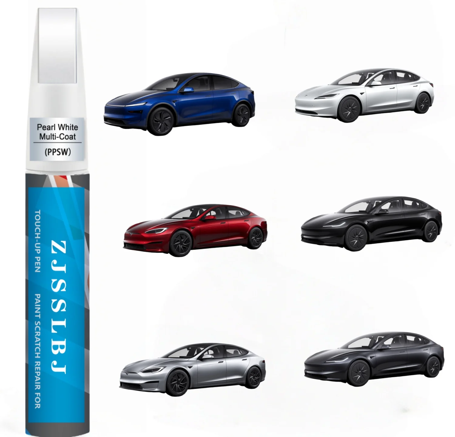

Car Touch Up Paint for Tesla Model Y/3/S/X, 2 in 1 DIY Car Paint Scratch Repair Kit with Pen Tip & Brush, Scratch Remover Pen wi