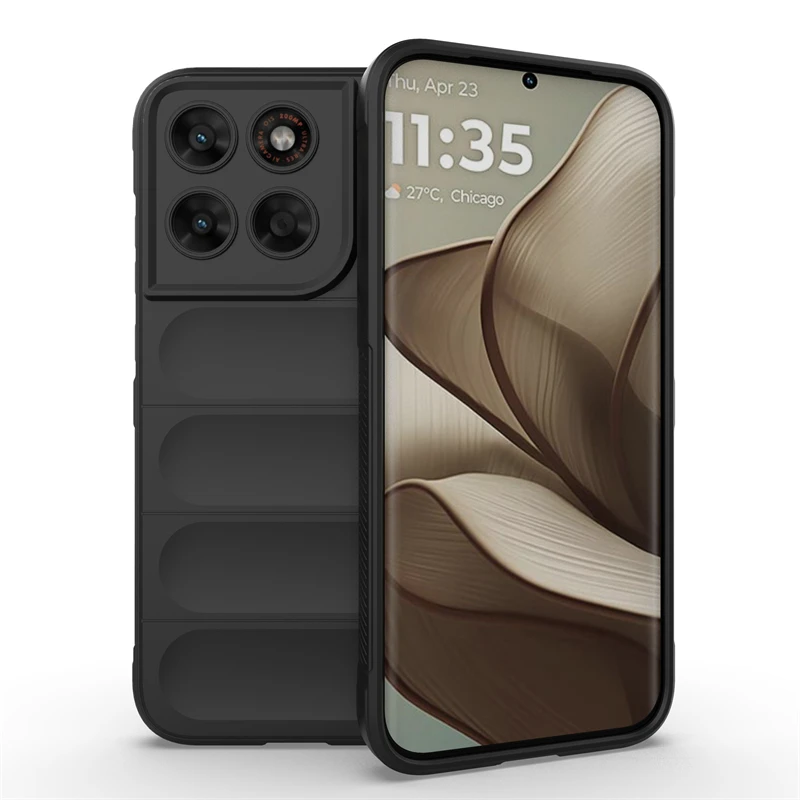 Vollständige Schutzhülle für Motorola Moto G87, stoßfeste, kratzfeste, weiche TPU-Silikon-Rückseite mit vollständiger Kantenschutz für Moto G87.