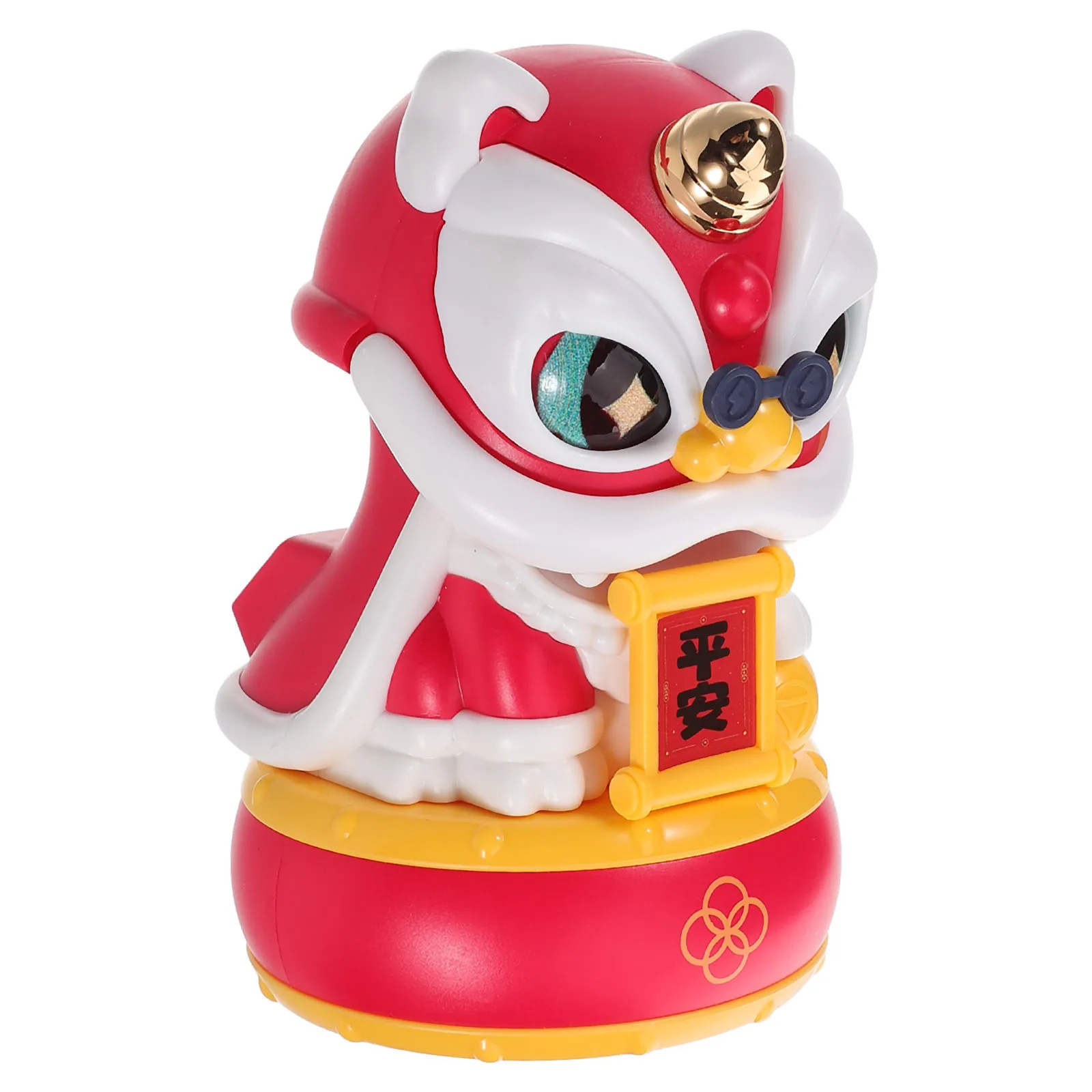 

Chinese Style Solar Powered Lion Bobblehead Dashboard Ornament Wealth Fortune Rocking Head Statue Car Decoration New Year