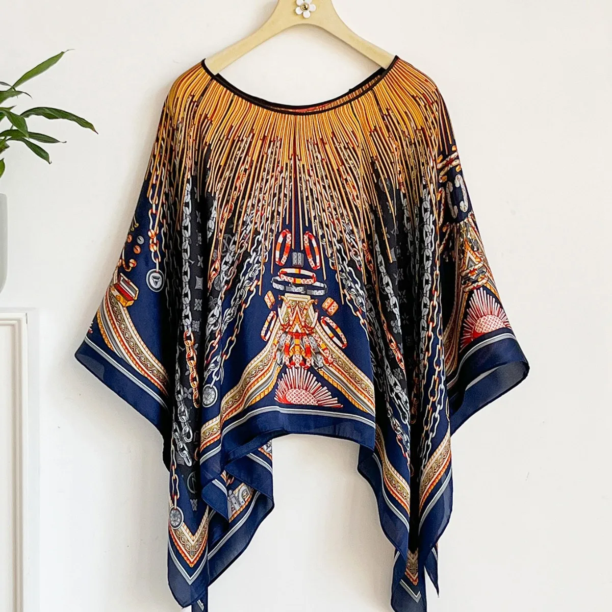 New Poncho spring and summer pullover shawl sunscreen scarf women's outer Cape multi-functional cloak P3