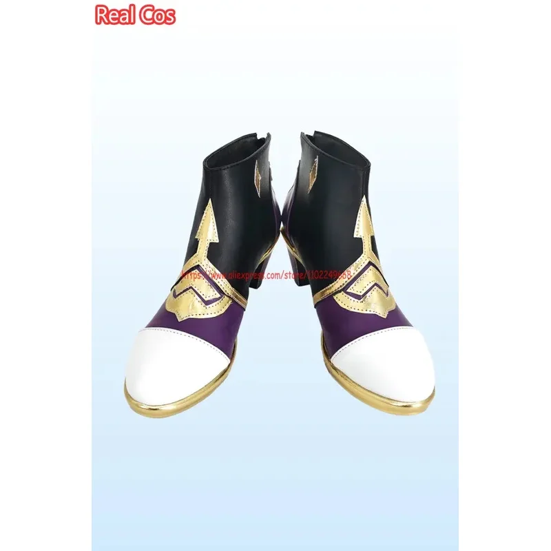 RealCos Yelan コスプレ靴ゲーム原神インパクト Ye lan コスプレ靴ハイヒールファンシーショートブーツ女性女の子ハロウィンパーティー