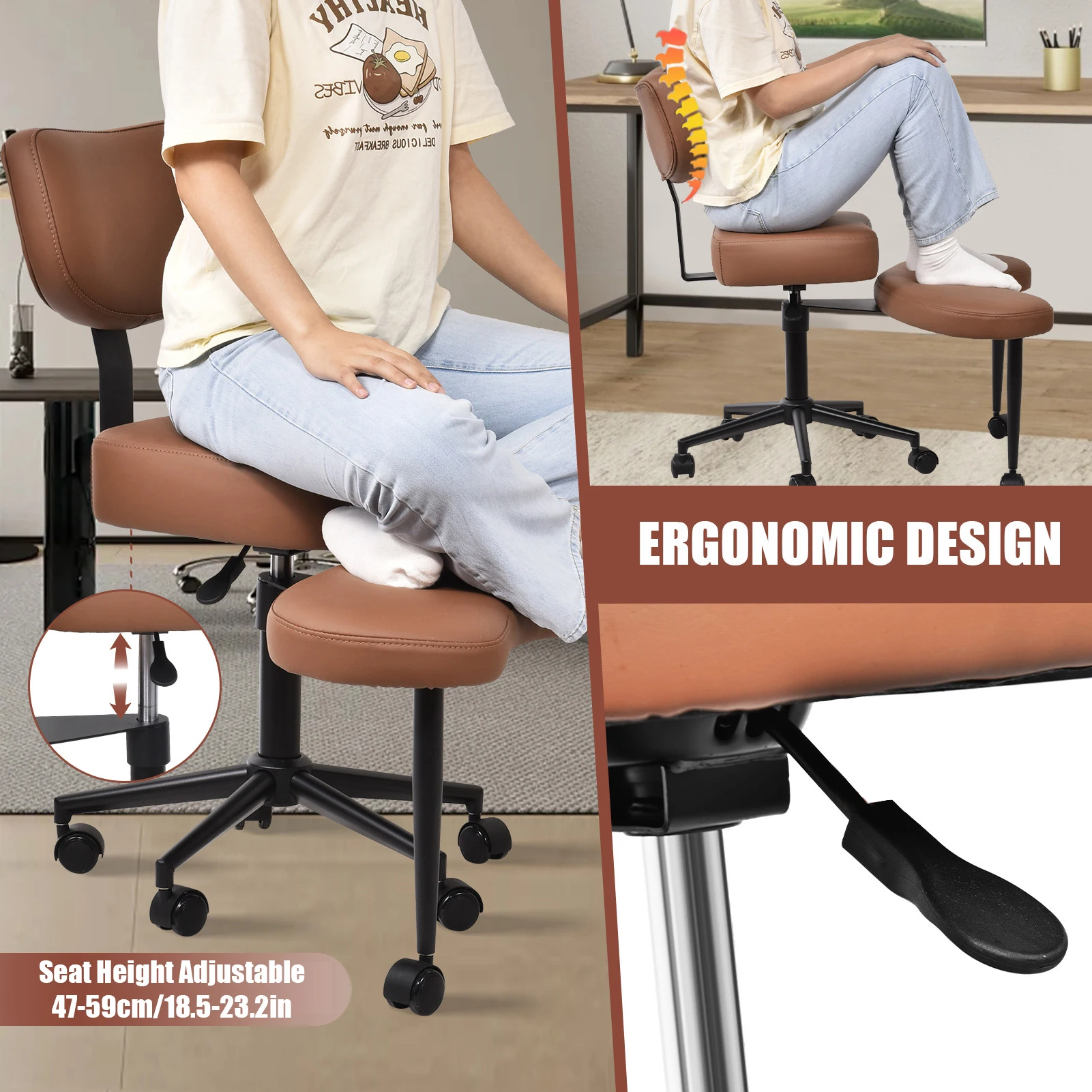 كرسي التأمل كرسي استرخاء مريح مقعد مرن متقاطع الأرجل، مسند ساق قابل لضبط الارتفاع لمقعدات التململ