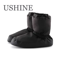 USHINE botines de Ballet de invierno para adultos, zapatos de baile nacional, punta de Ballet de baile moderno, zapatos cálidos, botas de bailarina de ejercicios