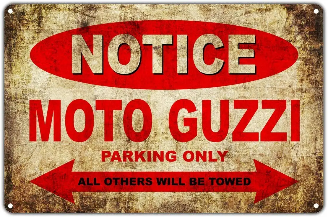 Motorcycles Bikes Only All Others Will Be Towed Parking Sign Retro Sign 12X8 Sign Wall Metal Signs For Pub Gym Bar De