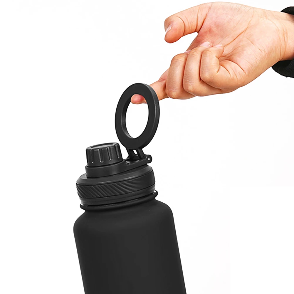 Leak Proof Insulated Bottle Lid with Rotating Phone Holder Thermal Water Cup Lid Double Layer Vacuum Cup Lid for Outdoor Sports