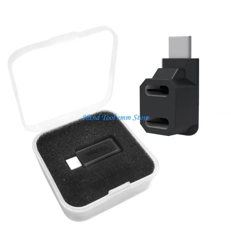 

H37F Male to Female Type-C USB C Adapter 90 Degree Extension Connector Charging Sync Data Converter for Steam Deck Console