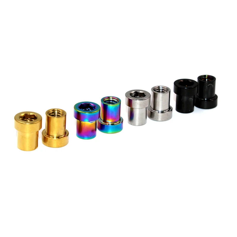 1pcs  M5 TC4 Titanium Alloy Nuts S-Grade Locking Nut Mountain Road Bicycle Rear Handlebar Eertical Screw Accessory