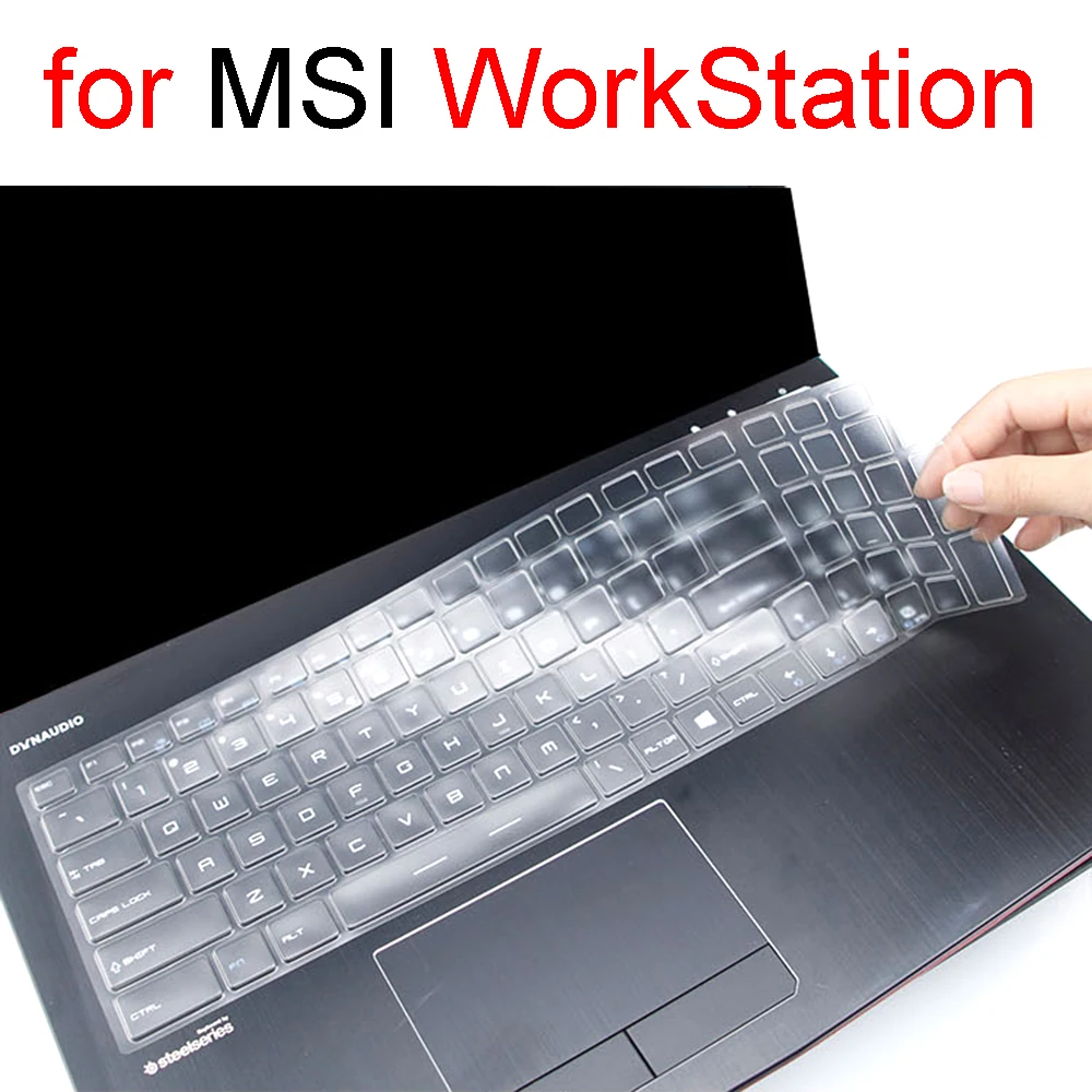 Keyboard Cover for MSI Mobile Workstation WF65 WF66 WF75 WF76 WS65 WS66 WS75 WS72 WS63 WS60 WS76 Silicone Protector Skin Case