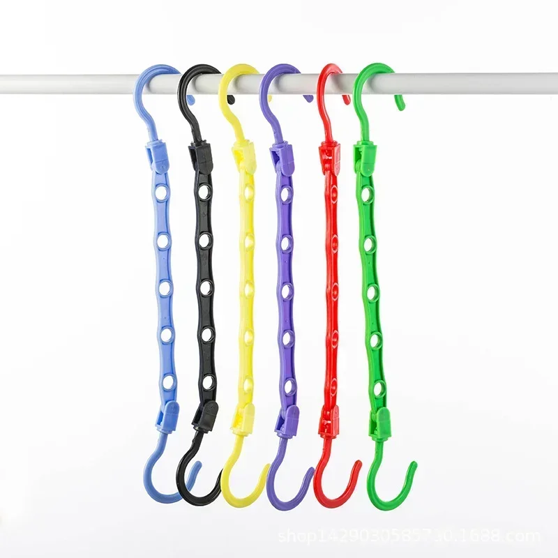 Multifunctional Hook Hanger Space-saving 5 Holes Hanger Simple Folding Windproof Clothes Hanger Apartments Dorms Home