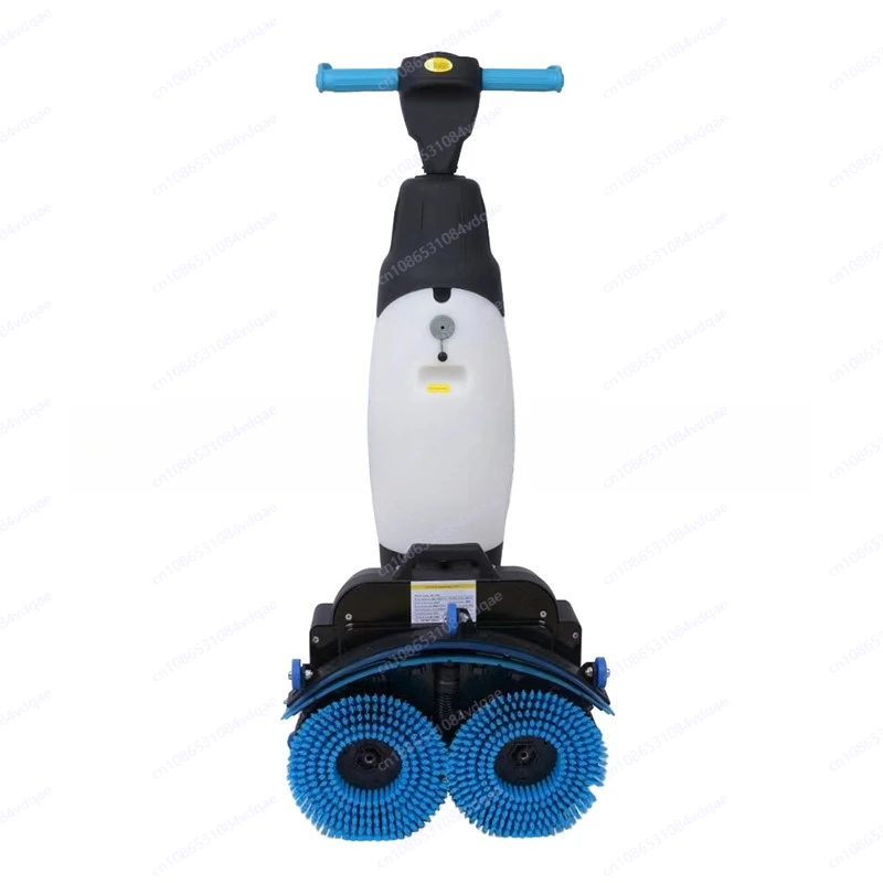 Compact Walk‑behind Floor Scrubber Double Brush Rechargeable Commercial Tile Cleaning Machine for Office Shop
