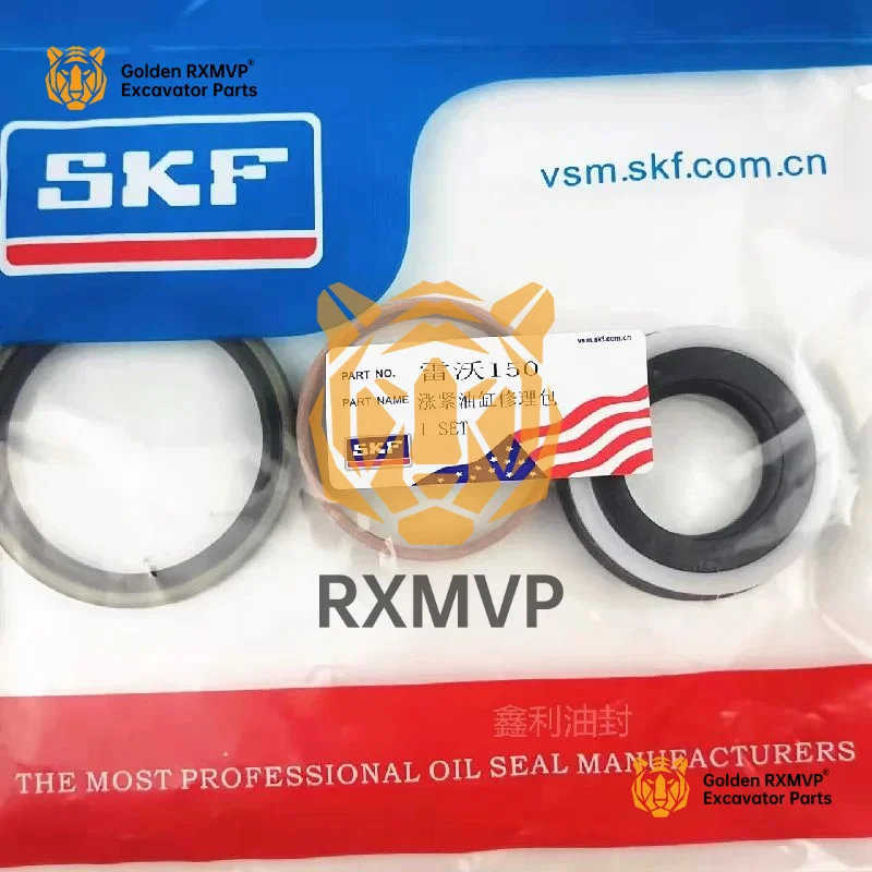 For Foton Lovol Fr50/60/65/75/80/85-7 Chain Buckle Tensioning Oil Cylinder Oil Seal Excavator Accessories