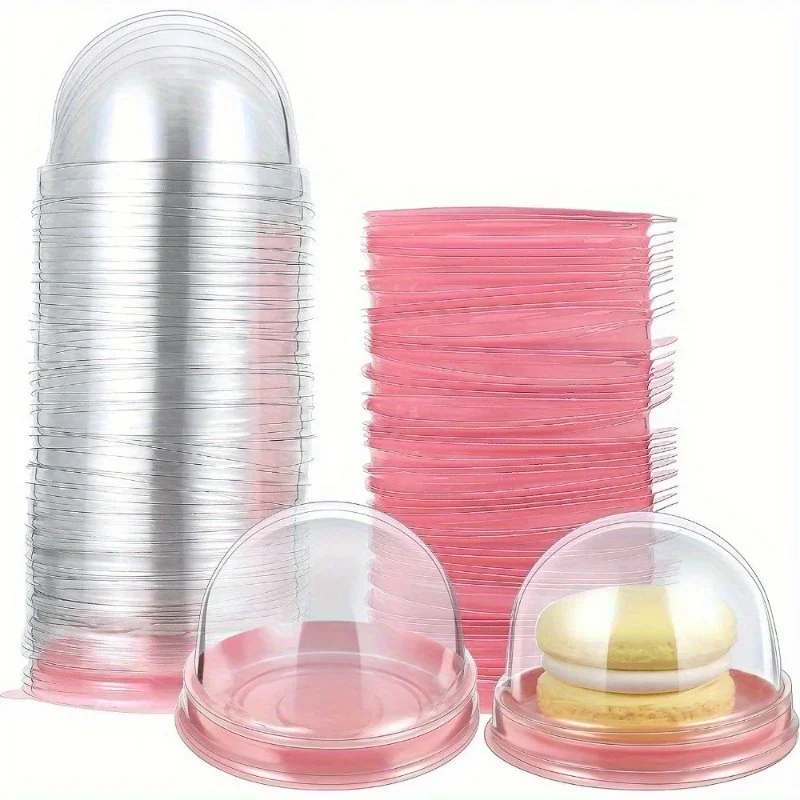 Cupcake Carriers with Clear Lid - Disposable Mid-Autumn Festival Mooncake Mold Boxes for Christmas, Halloween, Wedding