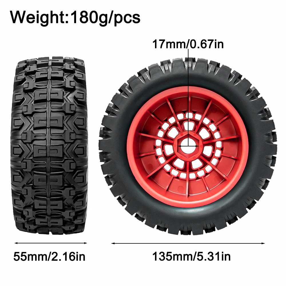 Mx2.5 Inch Special Wheel Tires For Arrma 1/8 1/7 Mojave 4s 6s Exb Unlimited Desert Racer Short Truck Highway Sand Off Road Car