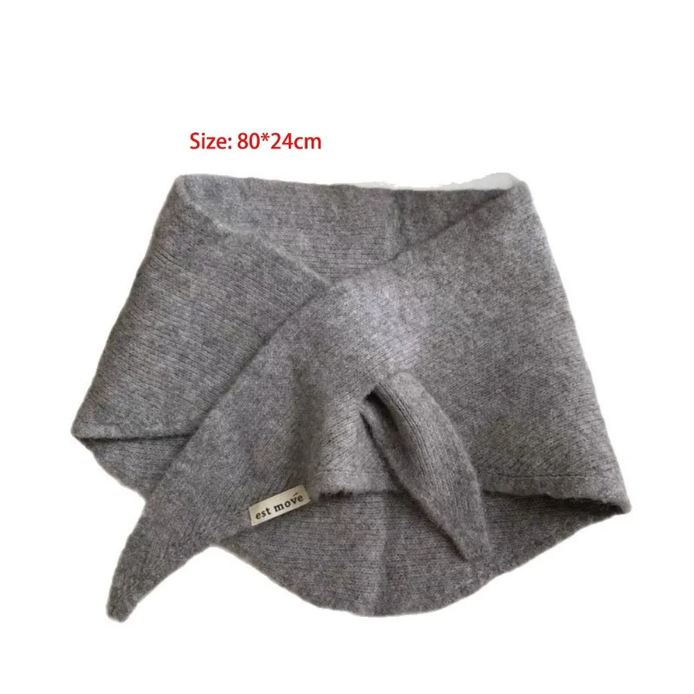 Immagine 7: Nuovo scaldacollo antivento Sciarpa lavorata a maglia triangolare calda Colletto finto versatile resistente al freddo Autunno e inverno