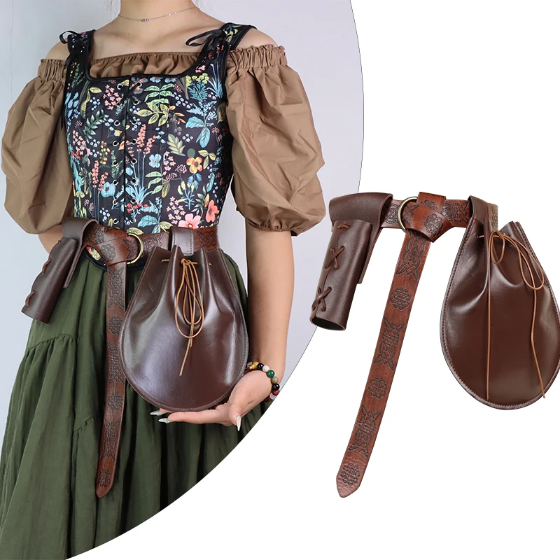 3er Pack mittelalter liche weibliche Krieger Stil Renaissance Schwert Scheide Vintage Hüft tasche Wikinger Gürtel tasche Halloween Cosplay Dekoration