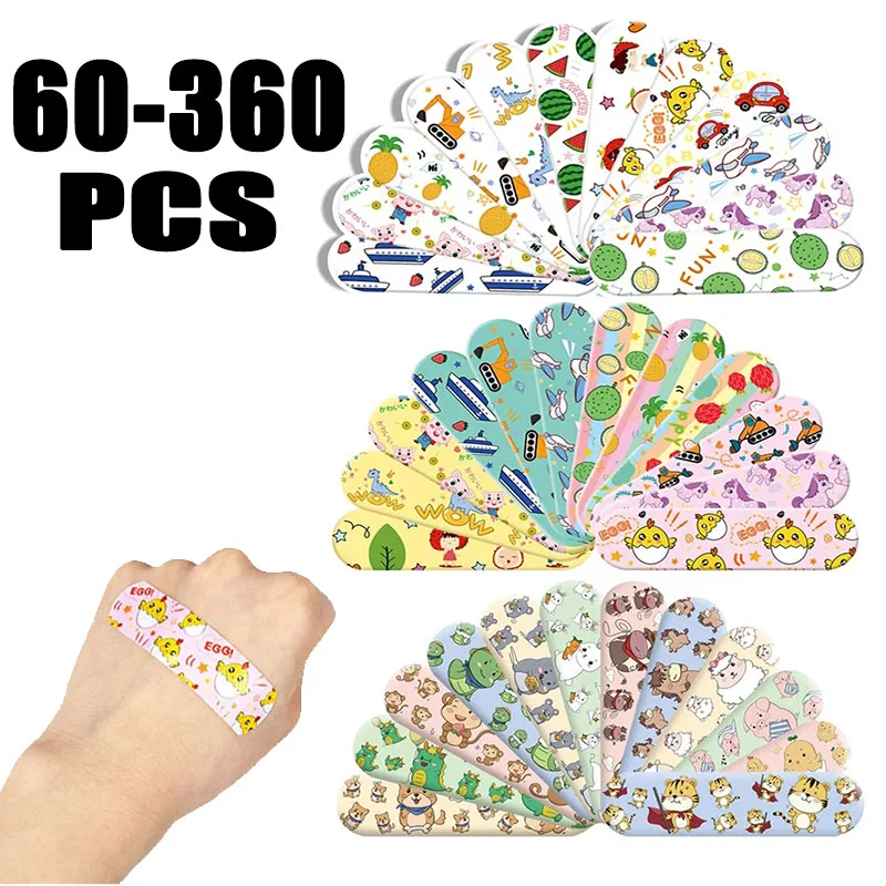 60-360 ชิ้น แผ่นปิดแผลการ์ตูนน่ารัก กันน้ำ ปิดแผล ป้องกันฝุ่น ระบายอากาศ แผ่นปิดแผลสำหรับเด็ก