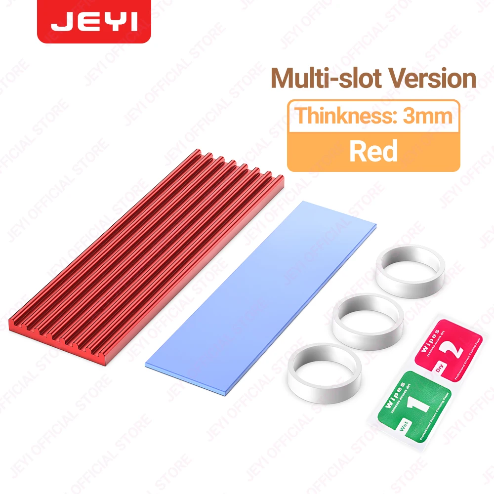 JEYI M.2 SSD koellichaam, aluminium PS5 radiator Solid State drives koeler siliconen thermische pad voor NVME NGFF M2 2280 PCI-E SSD