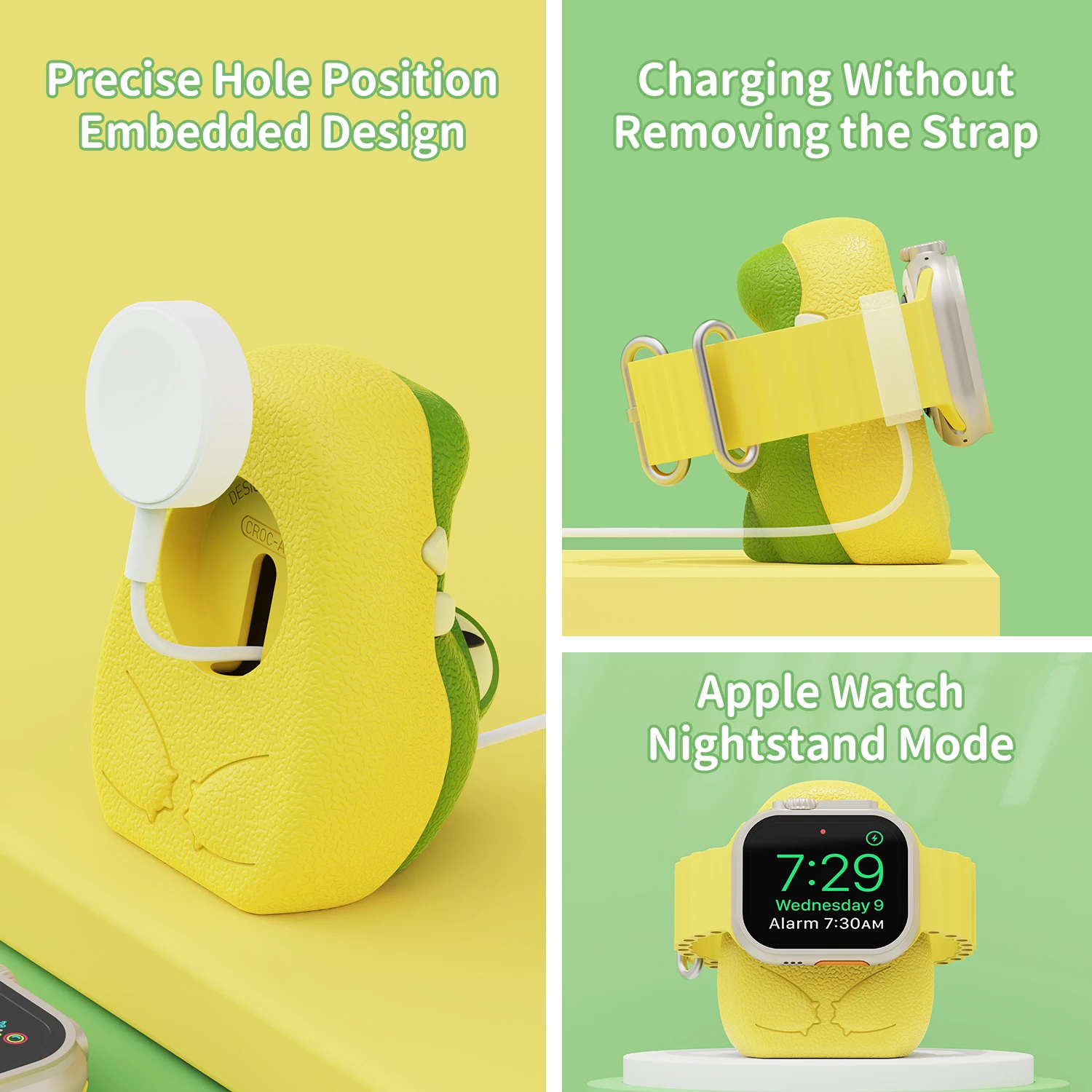 Silicone Charger Stand For Apple Watch Series 8/7/6/SE/5/4/3/2 Desk Holder Bracket For iWatch (45/44/42/41/40/38mm) Accessories