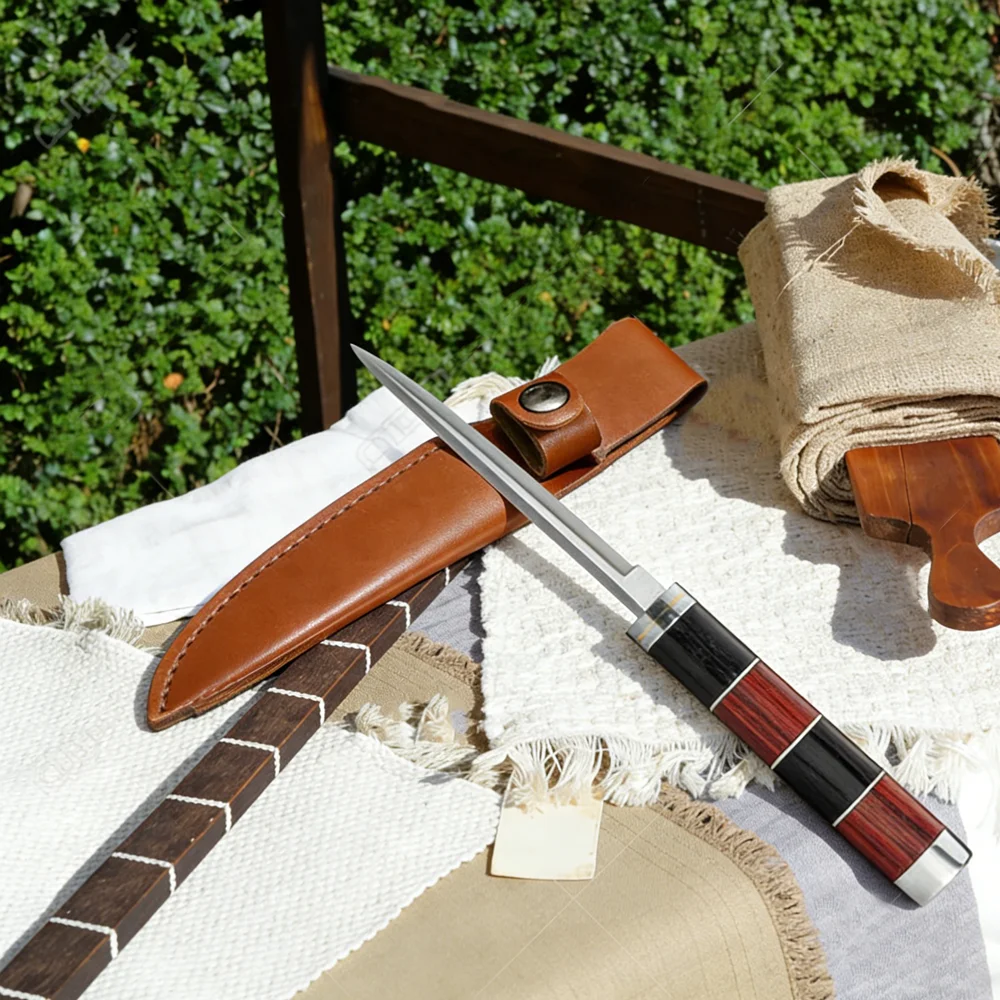 

Нож с фиксированным клинком и рукоятью из стали Logwood, портативный инструмент для выживания на природе с ножнами для кемпинга и охоты