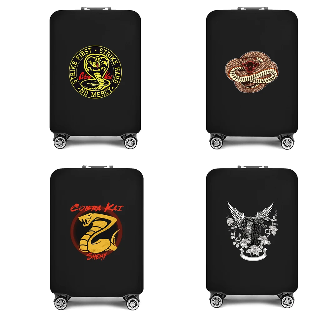 

Travel Luggage Protective Suitcase Cover Cobra Print Trolley Case Accessories Elastic Dust Cover for 18 To 32 Inch Password Bag