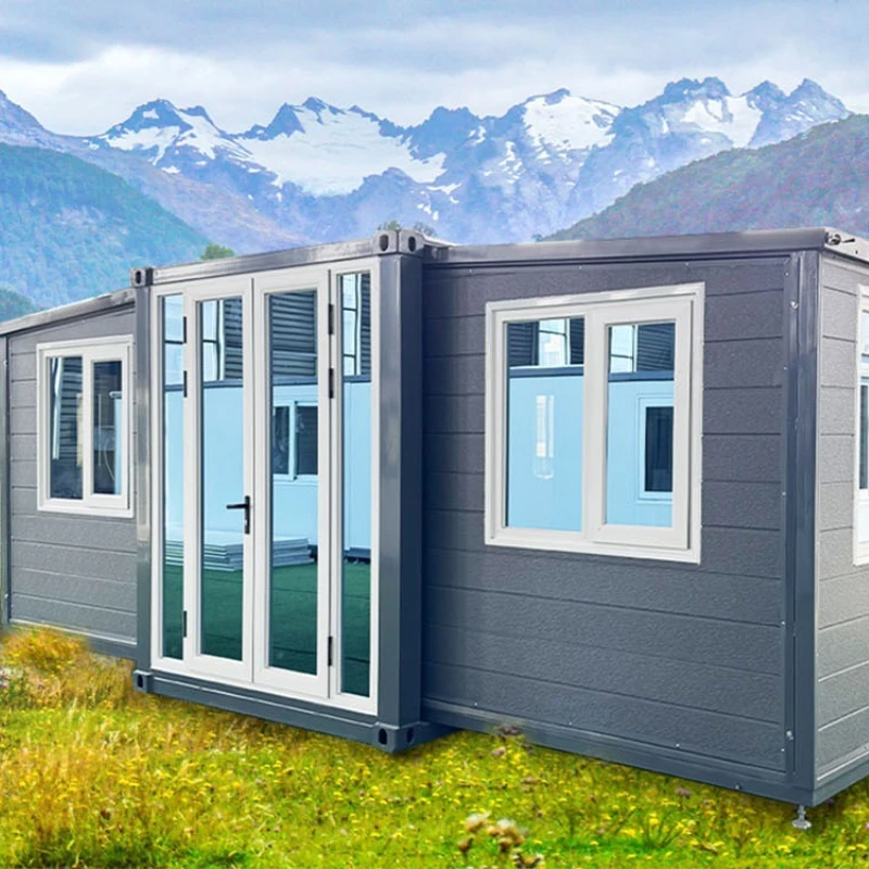 Popular Container House Prefab Expandable Double Wing Folding House Tiny Home Prefab Tiny Combined Container House for Australia