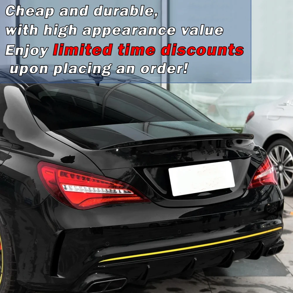 Rear Trunk Spoiler Wing Lip For Mercedes Benz CLA Class W117 C117 CLA180/220 CLA250/260 CLA200 CLA45 AMG Sedan 4-Door 2013-2019