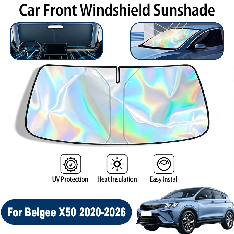

Windshield Sun Shade For Belgee X50 2020-2026 Foldable UV Reflective Front Window Sun Protection Cover Accessories