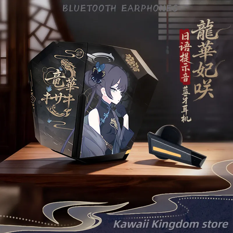 

Аниме-косплей на Хэллоуин: Bluetooth-наушники Blue Archive Ryuge Kisaki с мультяшными ушками, Bluetooth-гарнитура